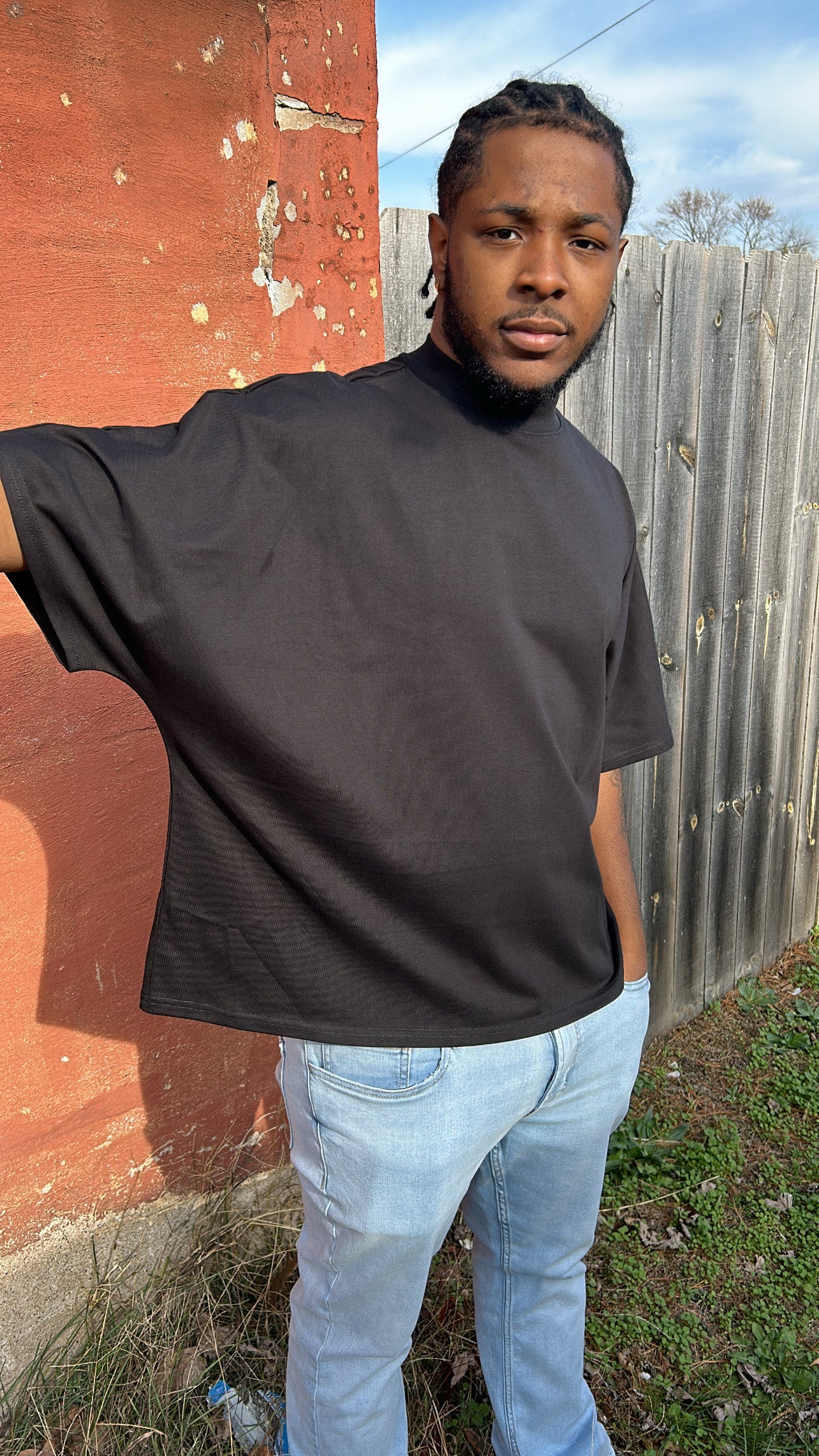 2 Panel Boxy Tee (black)